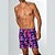 Short Red Feather Swim Violet Hibiscos Masculina - Imagem 1