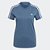 Camiseta Adidas Justa 3 Listras Loungewear Essentials - Imagem 1