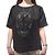 Camiseta Feminina John John Transparente Preta Over Size - Imagem 1