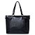 Bolsa Ellus Tote Bag Soft Techno Leather Feminina Preta - Imagem 2