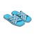 Sandália Rasteira Farm Elásticos Logotipo Feminina Azul - Imagem 1