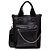 Bolsa Ellus Hobo Bag Chains Techno Leather Feminina Preta - Imagem 1