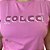 Camiseta Colcci Manga Curta Logo Rosa Ultra Rose Feminina - Imagem 2