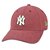 Boné New Era 940 MlB New York Yankees Aba Curva Vermelho - Imagem 1