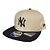 Bone New Era 9Fifty New York Yankees Aba Reta Off White - Imagem 1