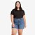Camiseta Levi's The Perfect Plus Size Manga Curta Preto - Imagem 1