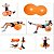 Bola Pilates Fisio Feijao Laranja 45cmx90cm Hidrolight - Imagem 4