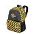 Mochila Grande Minions Chess Sestini Preta Amarela - Imagem 2