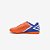 Chuteira Futsal Umbro Flip Kids Infantil Laranja Azul Branco - Imagem 9