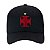 Boné Vasco Da Gama Cruz de Malta Vermelho em Preto Supercap - Imagem 1