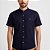 Camisa Red Feather Gola Padre MC Linho Azul Marinho - Imagem 1