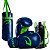 Kit Boxe Muay Thai Infantil com Mochila Pretorian Azul Verde - Imagem 2