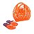 Kit Sandália Melissa Beachwear Bolsa Praia AD Laranja Roxo - Imagem 1