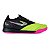 Chuteira Futsal Topper Dominator Fuse Preto Verde Rosa - Imagem 1