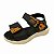 Sandália Kidy Fly Dino Baby Preto Bege Laranja + Boia Praia - Imagem 3