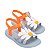 Sandália Mini Melissa Hip Bloomy Infantil Azul Laranja - Imagem 4