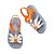 Sandália Mini Melissa Hip Bloomy Infantil Azul Laranja - Imagem 5