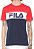 Camiseta Fila Letter Colors Masculina Vemelha e Marinho - Imagem 1