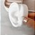 Brinco ear cuff folhas cravejadas - Imagem 2