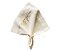 Guardanapo off-white de linho com bordado "Fé" - 1 pç - Imagem 1