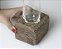 Vaso de vidro com base em madeira - Imagem 3