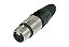 Conector XLR Fêmea de Linha Neutrik NC3FX Prata 3 Polos - Imagem 1