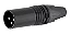 Conector XLR Macho de Linha Mxt C30MN3B Preto 3 Polos - Imagem 1