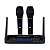 Microfone sem Fio LESON LS916 Duplo Mão UHF Preto Multi-frequêncial - Imagem 1