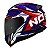 Capacete Razor Sharp vermelho/azul Norisk - Imagem 2