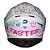 Capacete Hit Faster Branco/roxo RACE TECH - Imagem 4