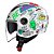 Capacete Orion SV Free branco laranja Norisk - Imagem 2
