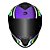 Capacete Hit Draw preto roxo RACE TECH - Imagem 5