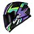 Capacete Hit Draw preto roxo RACE TECH - Imagem 3
