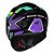 Capacete Hit Draw preto roxo RACE TECH - Imagem 7