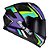 Capacete Hit Draw preto roxo RACE TECH - Imagem 1