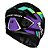 Capacete Hit Draw preto roxo RACE TECH - Imagem 5