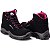 Bota Estival Feminino Amarrar Microfibra Forro Rosa Bico Pvc EN1007 CA 44558 - Imagem 1