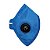 Máscara Pff2 Com Valvula Camper Azul CA 38944 - Caixa com 100 und - Imagem 2