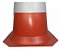 Cone Sinalização 75cm Altura Pvc Rígido Laranja com Branco Plastcor - Imagem 2