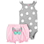 Kit com 2 Peças Body com Alças de Bolinhas e Shorts - Imagem 1