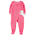 Macacão Fleece Mnaga Longa Rosa de Bolinhas - Imagem 1