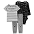 Trio com Body Manga Longa e Camiseta - Imagem 1