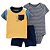 Trio com Body Manga Curta e Shorts - Imagem 1