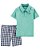 Conjunto 2 peças Polo e Shorts Xadrez - Imagem 1