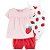 Conjunto 3 Peças Body Shorts e Blusa Morango - Imagem 1