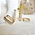 Brinco Duo Argola Retangular Dourado G - Imagem 2