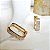 Brinco Duo Argola Retangular Dourado M - Imagem 3