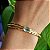 Pulseira Gaby Trio Dourado e Pedra Azul - Imagem 2