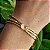 Pulseira Gaby Trio Dourado e Pedra Âmbar - Imagem 2