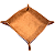 Bandeja de Peças Couro Ecológico: Marrom (13cm x 13cm) - Imagem 1